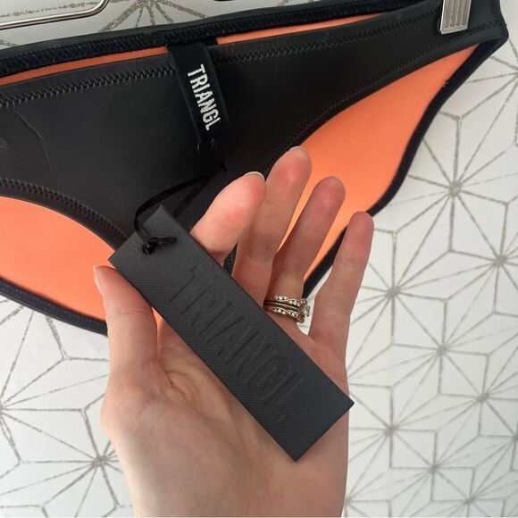 Triangl Neoprene Leather Feel Swim Bikini Bottom - Picture 3 of 5